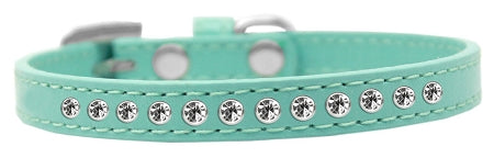 Clear Crystal Size 10 Aqua Puppy Collar