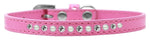 Pearl And Clear Crystal Size 16 Bright Pink Puppy Collar