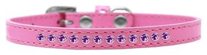 Purple Crystal Size 10 Bright Pink Puppy Collar