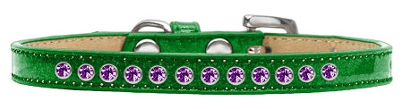 Purple Crystal Size 14 Emerald Green Puppy Ice Cream Collar