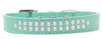 Two Row Pearl Size 16 Aqua Dog Collar