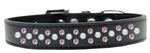 Sprinkles Dog Collar Pearl And Light Pink Crystals Size 12 Black