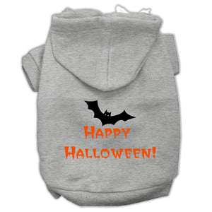 Happy Halloween Screen Print Pet Hoodies Grey S