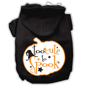 Too Cute To Spook Screenprint Hoodie Black Xl