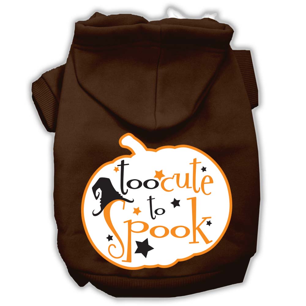 Too Cute To Spook Screenprint Hoodie Brown Xl