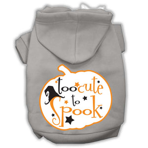 Too Cute To Spook Screenprint Hoodie Grey Xl