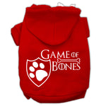 Game Of Bones Screenprint Dog Hoodie Red Xl