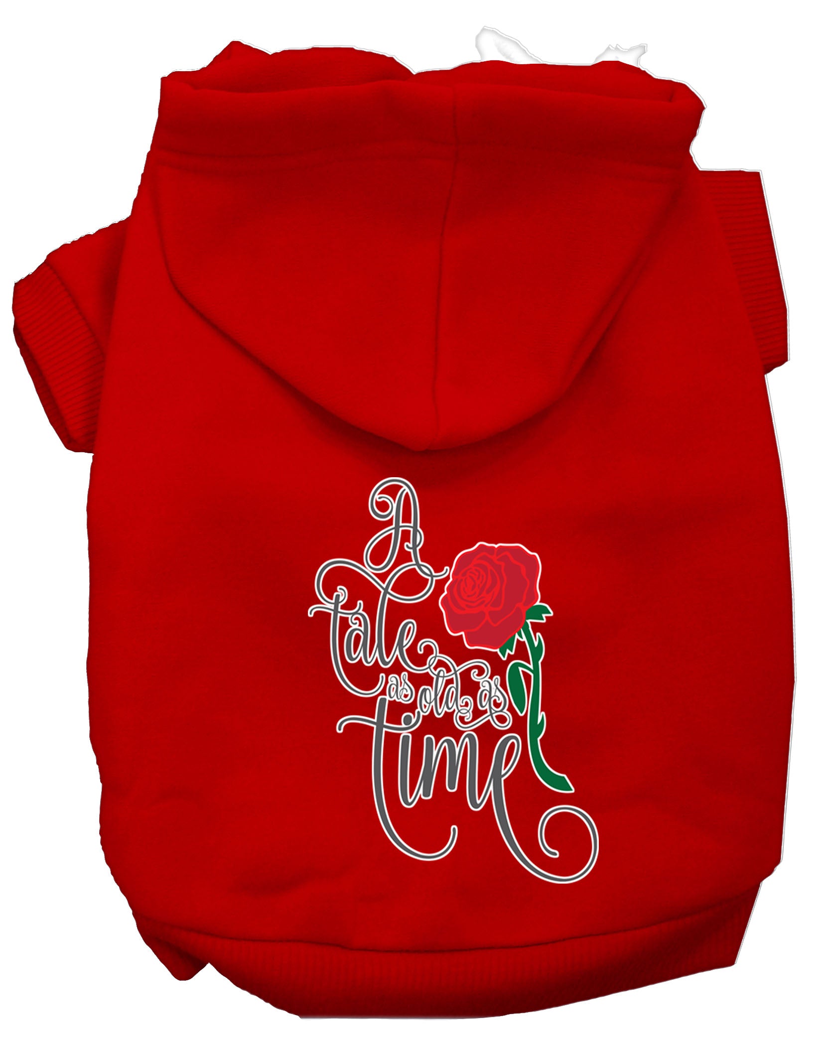 Timeless Tale Screen Print Dog Hoodie Red Xl