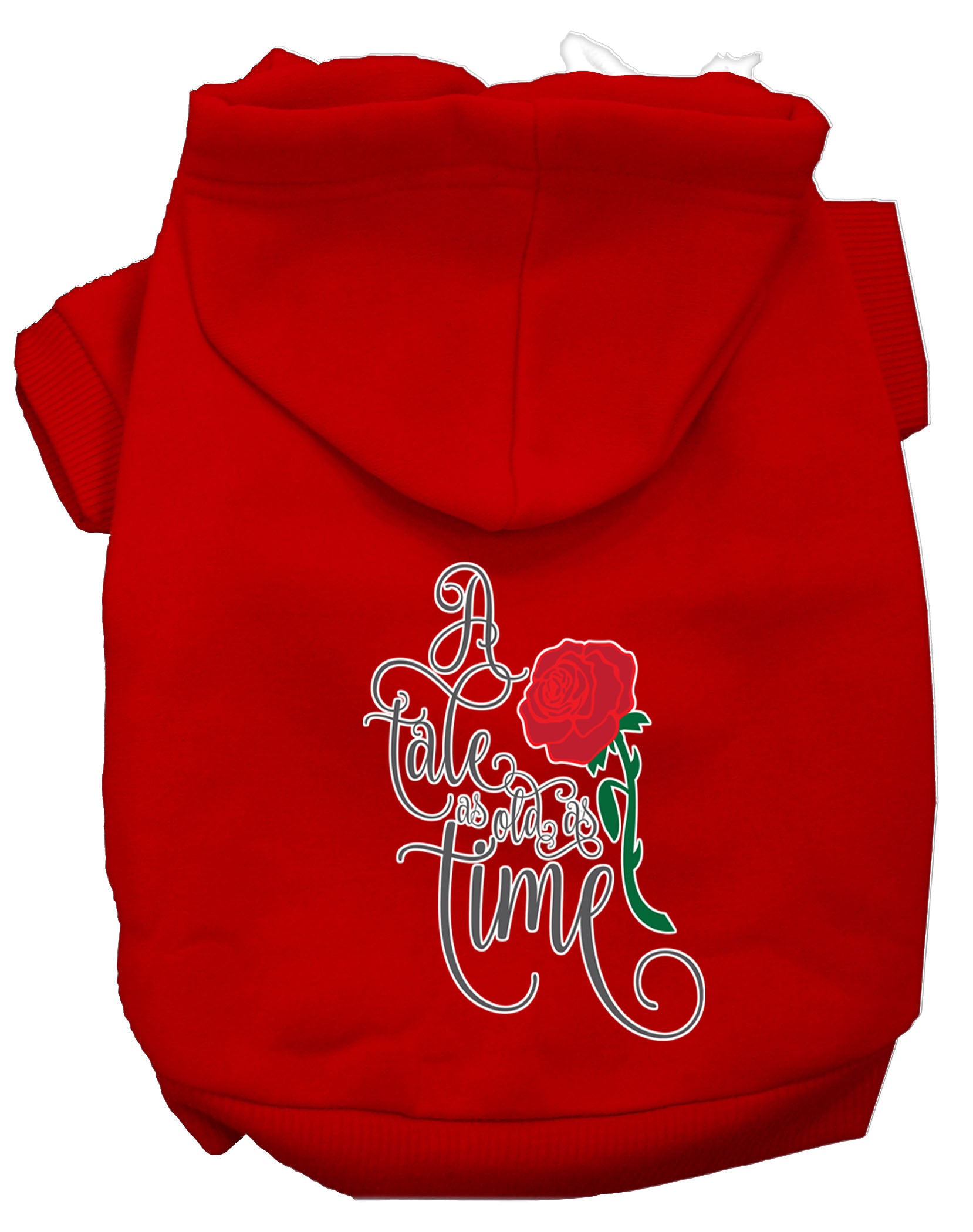 Timeless Tale Screen Print Dog Hoodie Red Xs