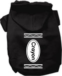 Crayon Costume Screen Print Dog Hoodie Black Size Xxxl
