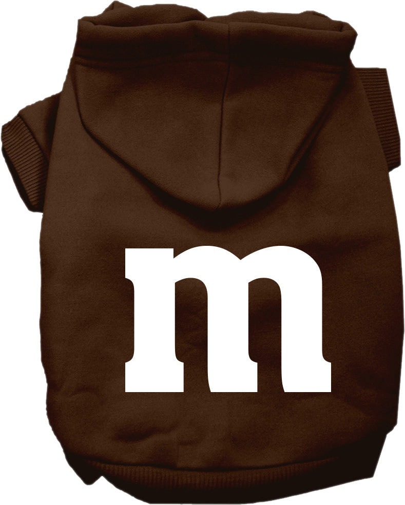 The M Costume Screen Print Dog Hoodie Brown Size 4x