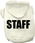 Staff Costume Screen Print Dog Hoodie Cream Size Xxl