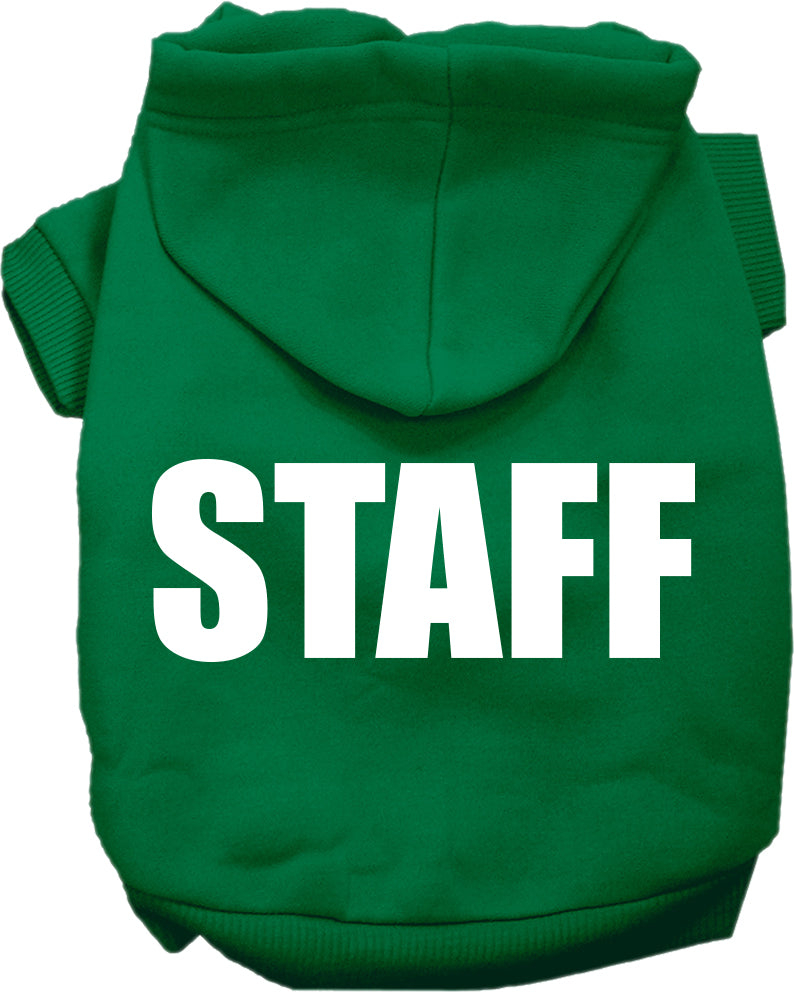 Staff Costume Screen Print Dog Hoodie Emerald Green Size Xxl