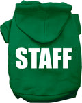 Staff Costume Screen Print Dog Hoodie Emerald Green Size Xxl