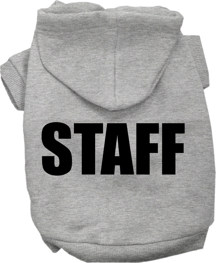 Staff Costume Screen Print Dog Hoodie Grey Size Xxl