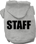 Staff Costume Screen Print Dog Hoodie Grey Size Xxl