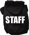 Staff Costume Screen Print Dog Hoodie Black Size Xxxl