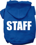 Staff Costume Screen Print Dog Hoodie Blue Size Xxxl