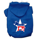 Democrat Screen Print Pet Hoodies Blue Size Med