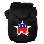 Republican Screen Print Pet Hoodies Black Size Xxl