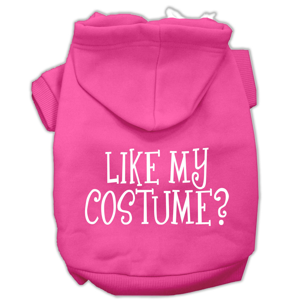 Like My Costume? Screen Print Pet Hoodies Bright Pink Size Xxl