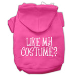 Like My Costume? Screen Print Pet Hoodies Bright Pink Size Xxl