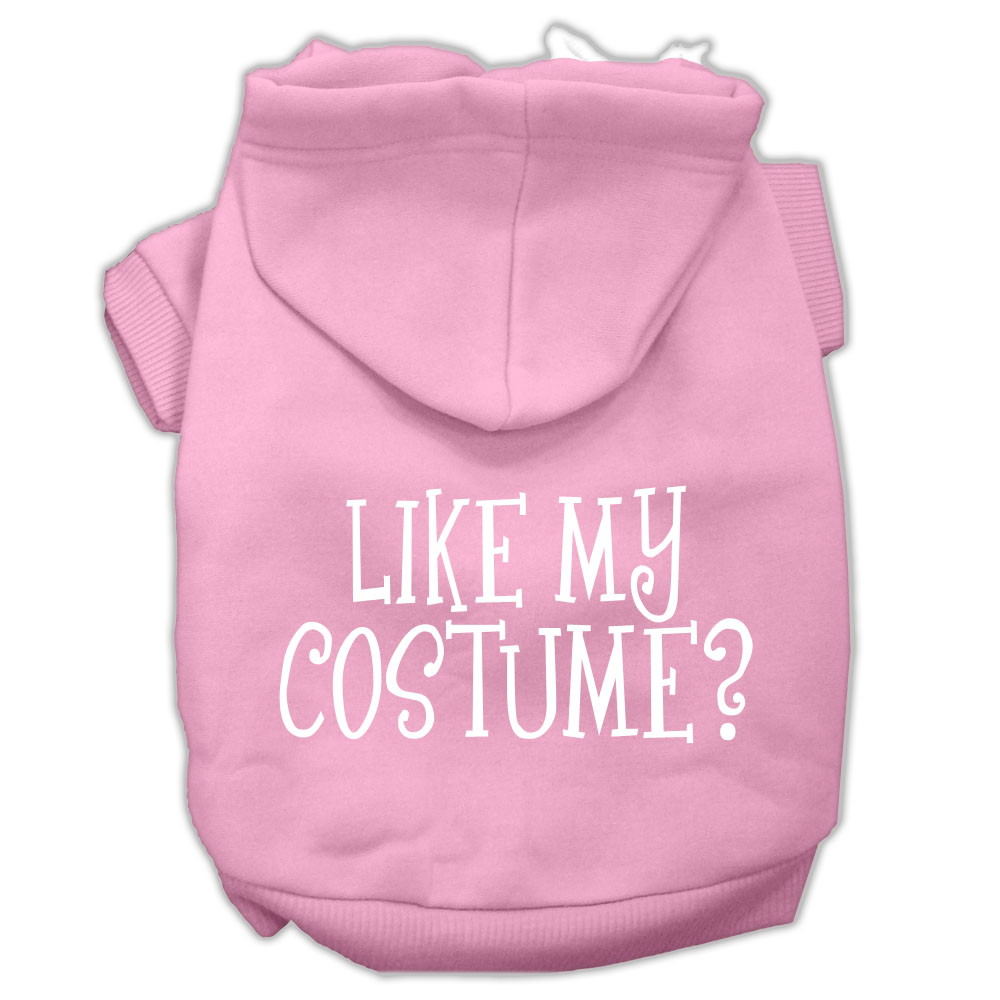 Like My Costume? Screen Print Pet Hoodies Light Pink Size Xxl