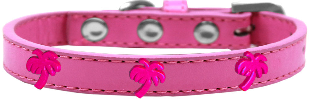Pink Palm Tree Widget Dog Collar Bright Pink Size 14