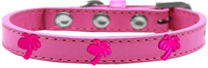 Pink Palm Tree Widget Dog Collar Bright Pink Size 16