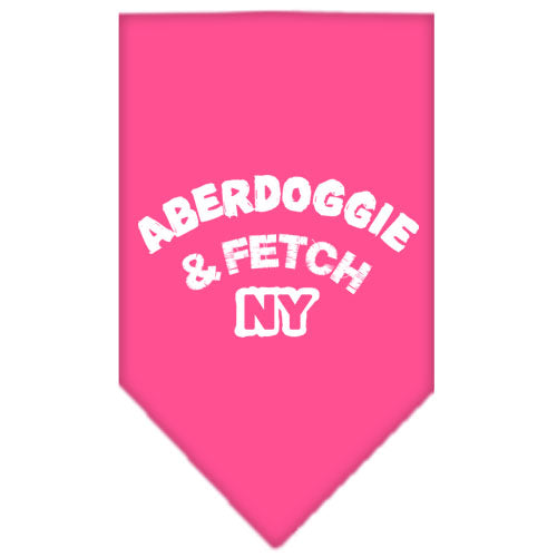 Aberdoggie Ny Screen Print Bandana Bright Pink Large