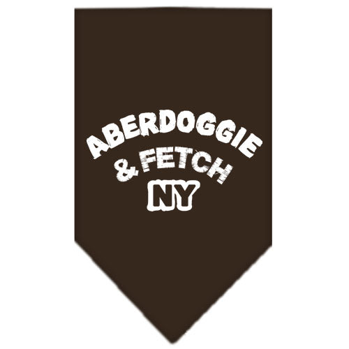 Aberdoggie Ny Screen Print Bandana Cocoa Large