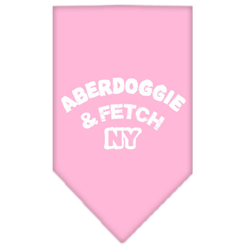 Aberdoggie Ny Screen Print Bandana Light Pink Large