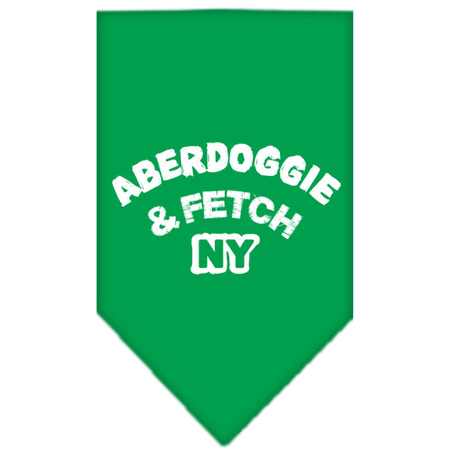 Aberdoggie Ny Screen Print Bandana Emerald Green Small