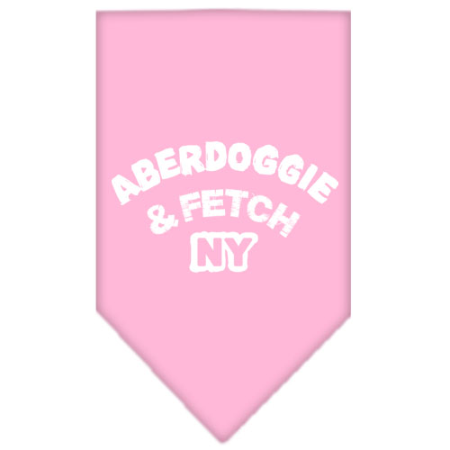 Aberdoggie Ny Screen Print Bandana Light Pink Small