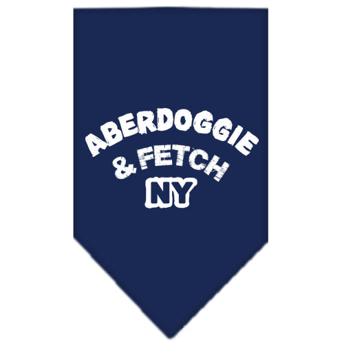 Aberdoggie Ny Screen Print Bandana Navy Blue Small