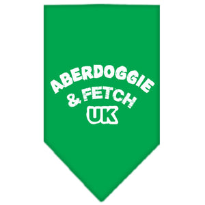 Aberdoggie Uk Screen Print Bandana Emerald Green Large