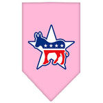 Democrat Screen Print Bandana Light Pink Large