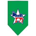 Democrat Screen Print Bandana Emerald Green Small