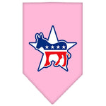 Democrat Screen Print Bandana Light Pink Small
