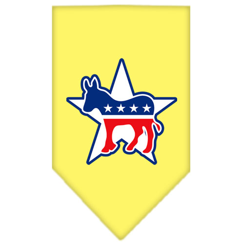 Democrat Screen Print Bandana Yellow Small