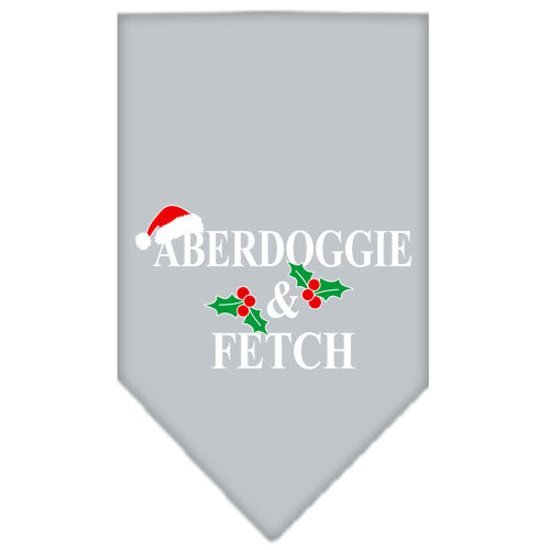 Aberdoggie Christmas Screen Print Bandana Grey Small