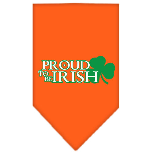 Proud To Be Irish Screen Print Bandana Orange Large