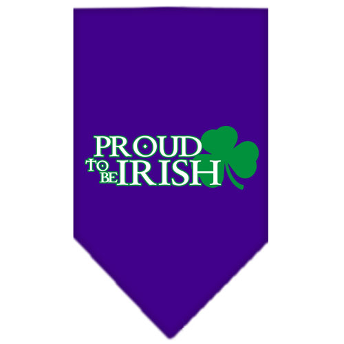 Proud To Be Irish Screen Print Bandana Purple Large