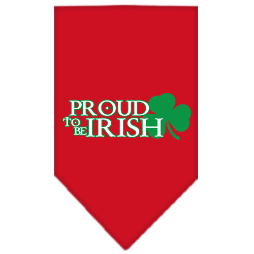 Proud To Be Irish Screen Print Bandana Red Large