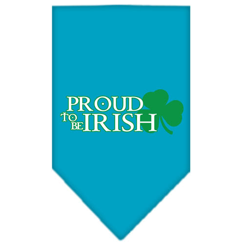 Proud To Be Irish Screen Print Bandana Turquoise Large