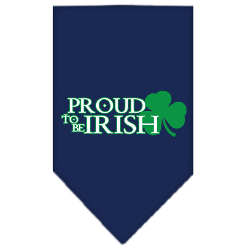 Proud To Be Irish Screen Print Bandana Navy Blue Small