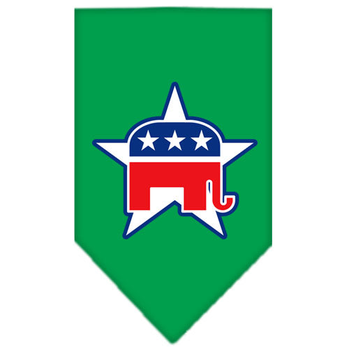 Republican Screen Print Bandana Emerald Green Large