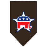 Republican Screen Print Bandana Cocoa Small