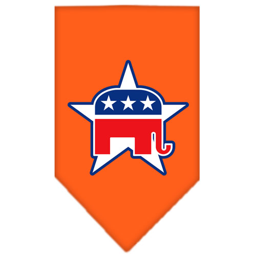 Republican Screen Print Bandana Orange Small