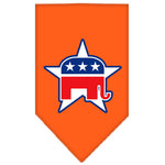Republican Screen Print Bandana Orange Small